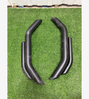 Уголки Toyota RAV4 (15-19) d57+d42 двойные черные